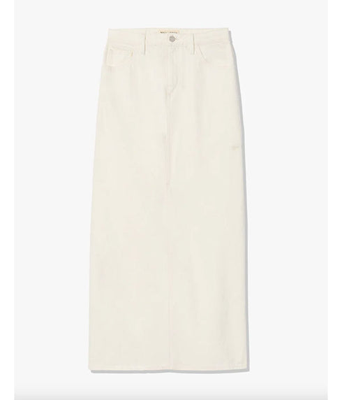 Ozzy Denim Skirt - Cream